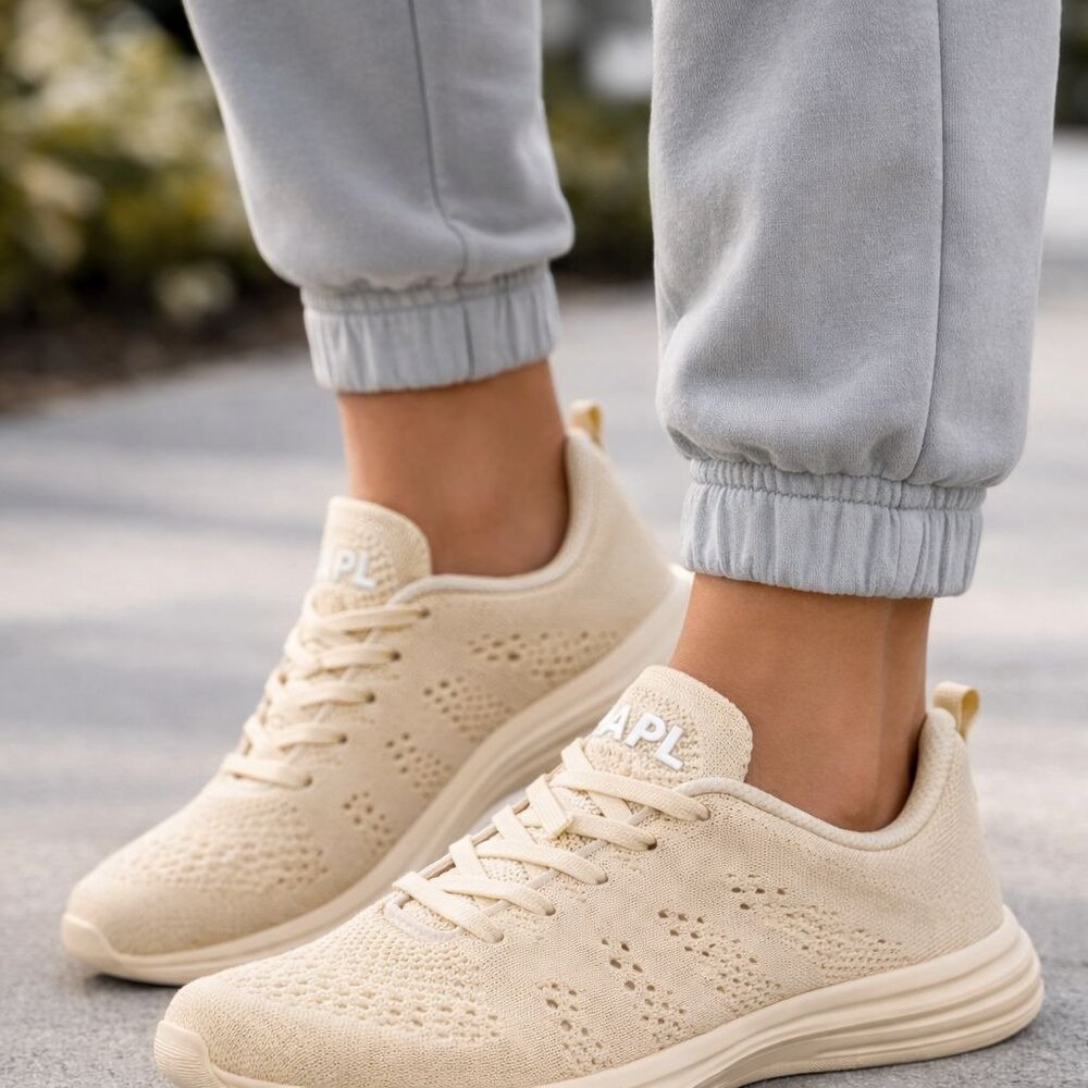 NWB APL TechLoom Pro Sneakers Alabaster Ivory W 6.5 (Y 5)